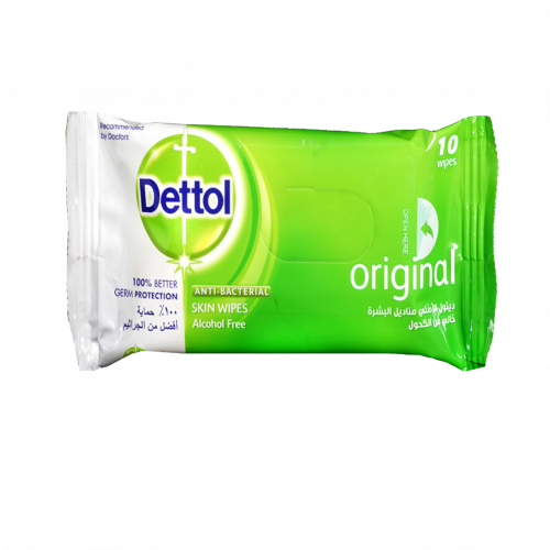 ديتول مناديل الأصلي للبشرة والاسطح 10منديل