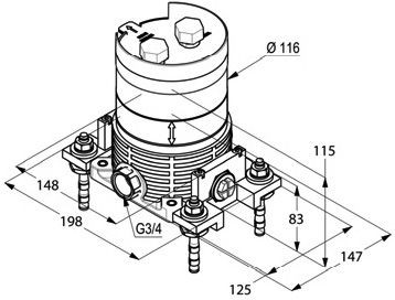 قلب خلاط دش واقف 88088 KLUDI GERMAN BALANCE
