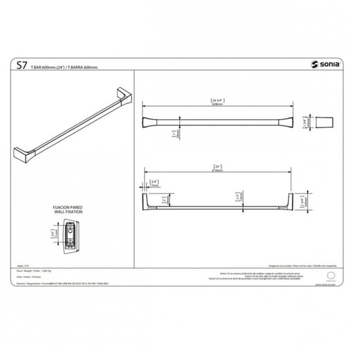 حامل فرش تنظيف ذهبي 164974 SONIA S7-S8