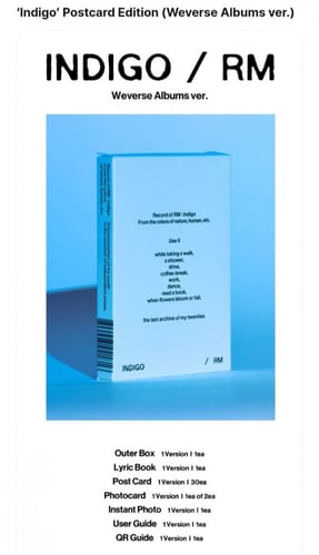 RM's solo album “Indigo”