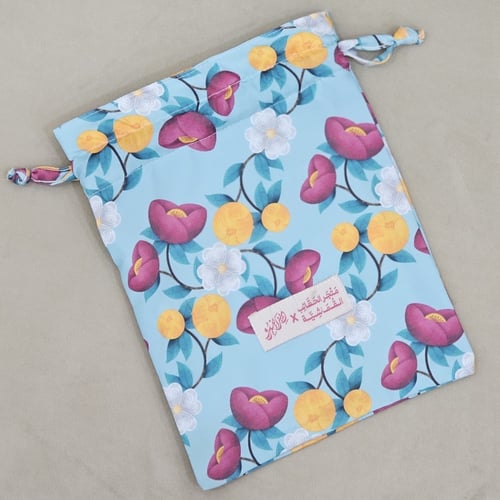 كيس قماشي - ورود فاتحة