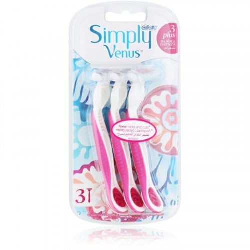 أداة حلاقة سمبلي فينوس 3شفرات من جيليت - 3قطع