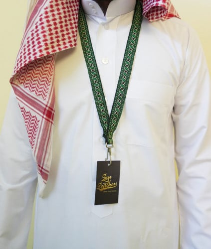 علاقة بطاقة عمل لون أخضر 1