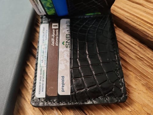 محفظه جلد تمساح نادر صناعه يدوية
