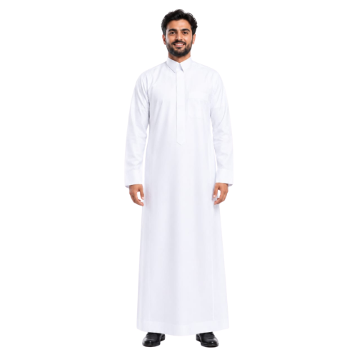ثوب سعودي - أبيض وكريمي