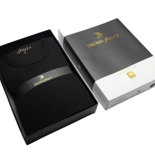 طقم بيجاما شتوي فرو رجالي دروش كم طويل اسود