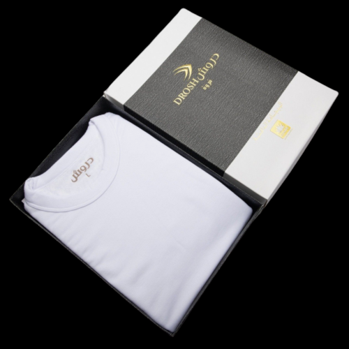 طقم بيجاما شتوي فرو رجالي دروش كم طويل ابيض