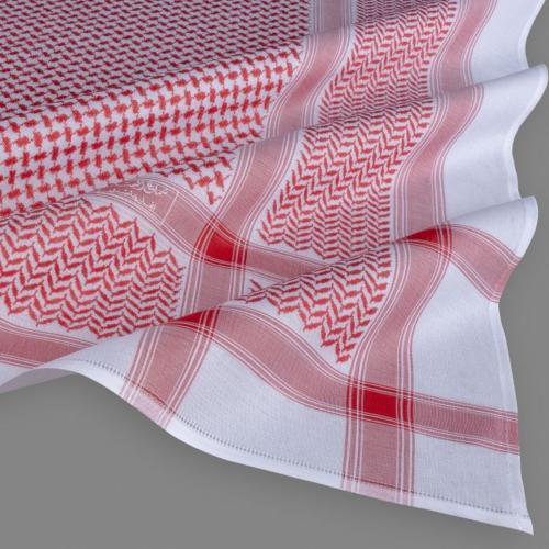 شماغ البسام البصمة 17 أحمر غامق