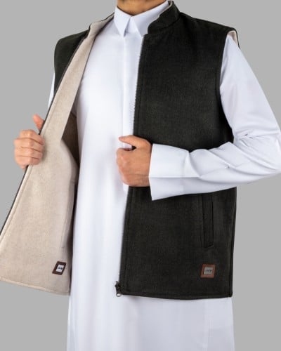 سديري شتوي دبل فيس رصاصي