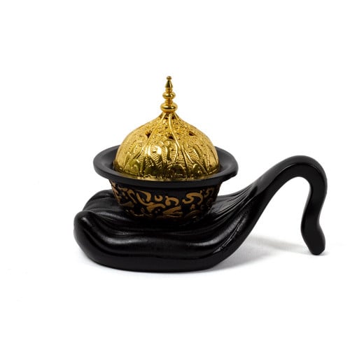 مبخرة لون أسود بنقش حروف عربية