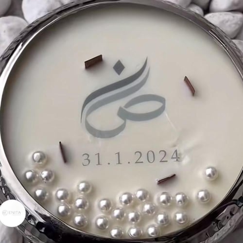 شمعة بقالب نحاس شمعة المناسبات شمعة استقبال بالاسم...