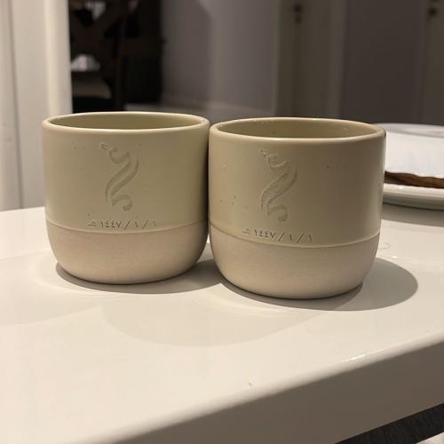 كوب سيراميك الحفر من الامام فقط