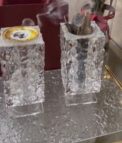 مبخره ثلجيه وحامل عود وصينيه المبخره الثلجيه