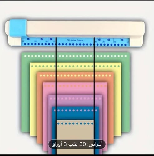 خرامه ب 30 فتحه لصنع الدفاتر بمقاسات A4 B5 A5 B6 A...