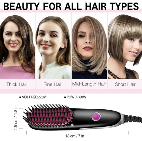 فرشاة تمليس شعر حريمي صغيرة بتقنية التسخين بمعامل...