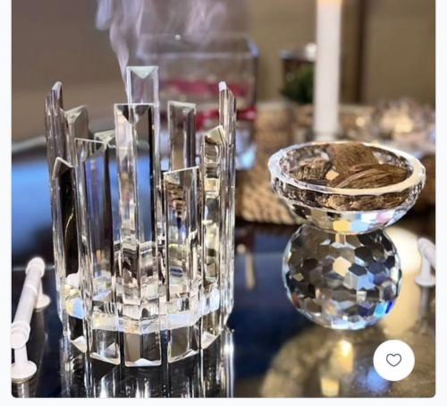 مبخره كريستال وحامل عود