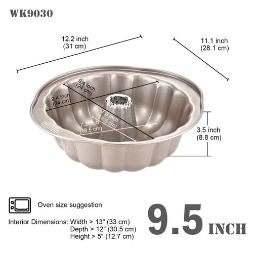 قالب كيك مفتوح من الوسط غير لاصق 31 سم للخبز في ال...