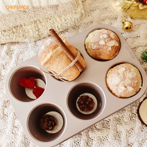 قوالب المافن كيك عميقة 32 سم 6 تجويفات