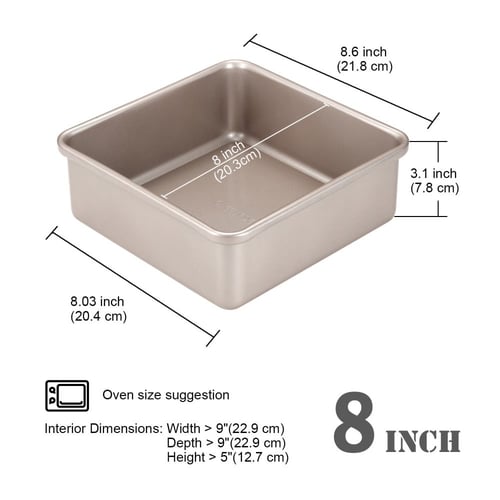 صينية تشيز كيك مربع قاعدة قابلة للإزالة - شيف ميد