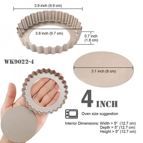 صواني ميني تارت دائرية - 4 قطع