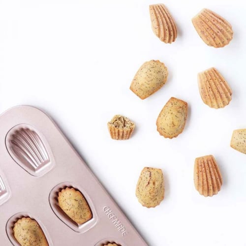 قوالب كيك ميني مادلين 32 سم كبير 16 تجويف - شيف مي...