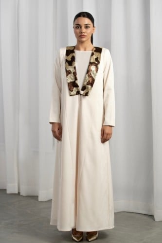 عباية + فستان E06 White