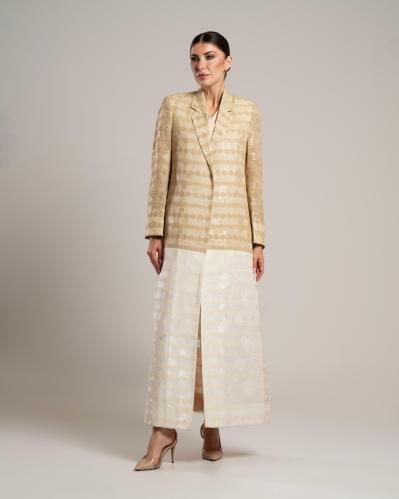 L229 Beige & Off White