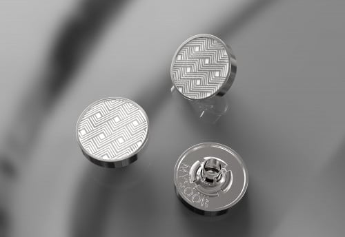 اكسسوار زرار ابيض مع نقشه داخليه دائري موديل 07