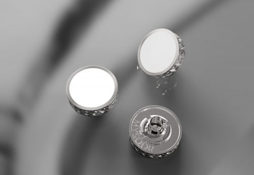 اكسسوار زرار ابيض مع فضي موديل 06