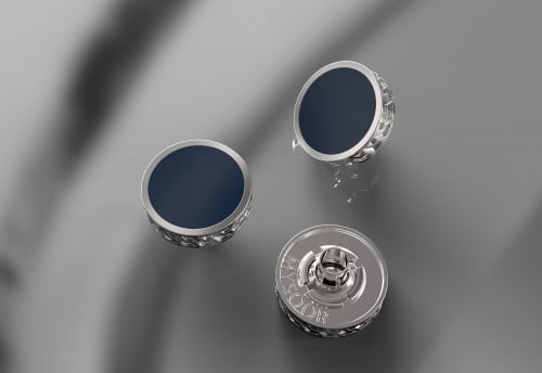 اكسسوار زرار كحلي مع فضي موديل 06