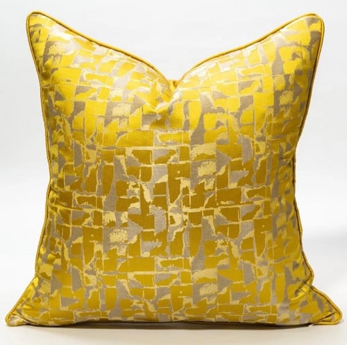 غطاء وسادة اصفر