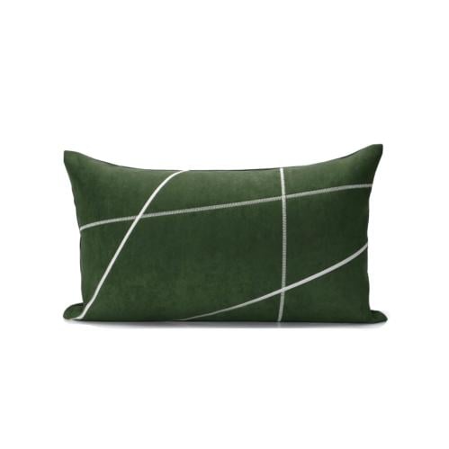 غطاء وسادة اخضر مخطط