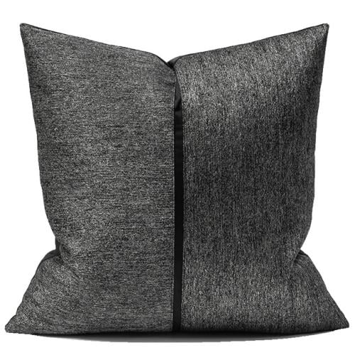 غطاء وسادة رمادي غامق