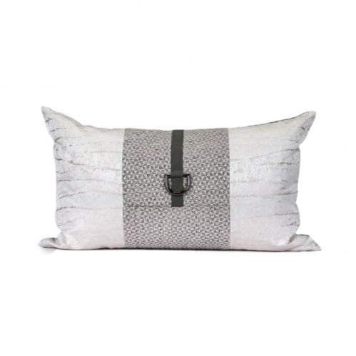 غطاء وسادة فضي