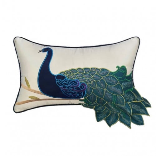 غطاء وسادة طاووس