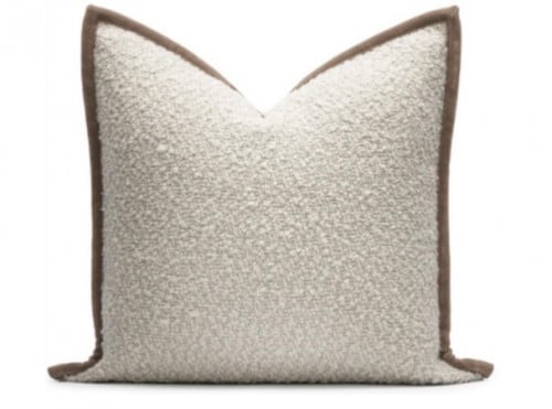 غطاء وسادة بيج باطار بني