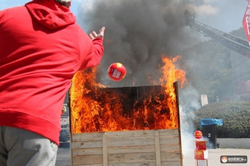 كرة اطفاء الحريق | مجموعة من 4 كور لإطفاء الحريق ذ...