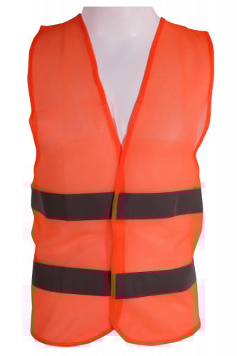 سترة سلامة خفيفة مصممة بلاصق لون برتقالي | Orange...