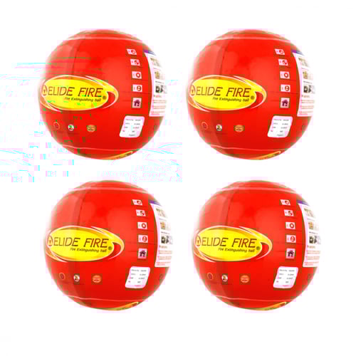 كرة اطفاء الحريق | مجموعة من 4 كور لإطفاء الحريق ذ...