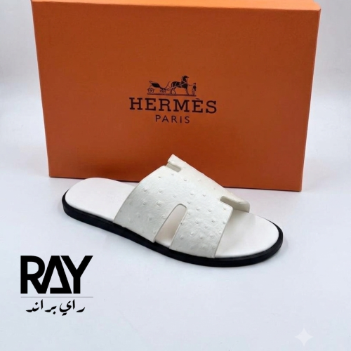 صندل هيرمز ( هرمز ) جلد - ابيض - Hermes classic le...