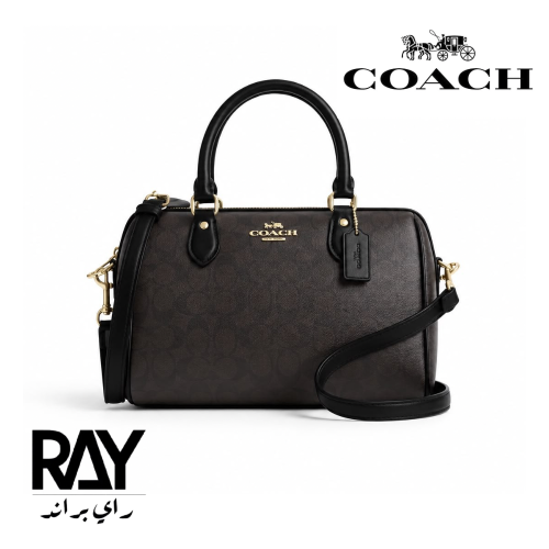 شنطة كوتش روان ساتشل بني اسود - COACH Rowan Satche...