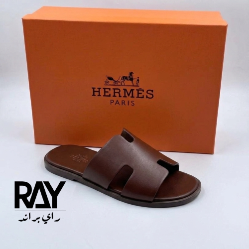 صندل هيرمز ( هرمز ) جلد - بني غامق - Hermes classi...