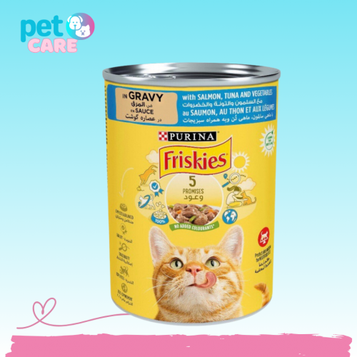 بورينا فريسكس اكل قطط بالسلمون والتونا والخضروات ف...