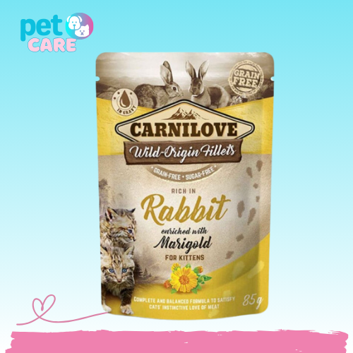 كارنيلوف اظرف الارنب مع زهرة المخمليه للقطط الصغير...