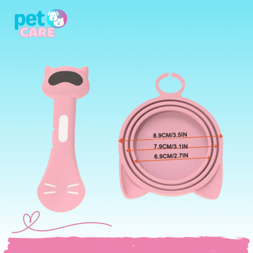 غطاء محكم الغلق لحفظ الطعام الرطب مع ملعقة للغرف