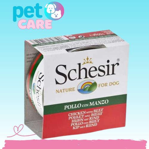 شيزر معلبات للكلاب فيلية الدجاج مع لحم البقر 150 ج...