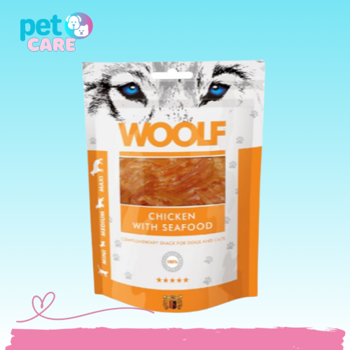 وولف مكافآت للقطط والكلاب دجاج مع مأكولات بحرية 10...