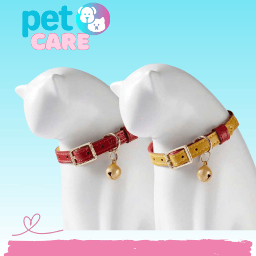 طوق القطط من الجلد قابل للتعديل يمكن استخدامه من ا...