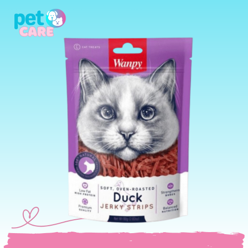 وانبي سوفت شرائح بط جيركي وجبة ممتعة للقطط - 80 غ