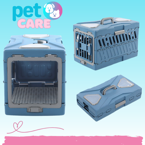 قفص لحمل القطط والكلاب بتصميم متين قابل للطي وجيد...